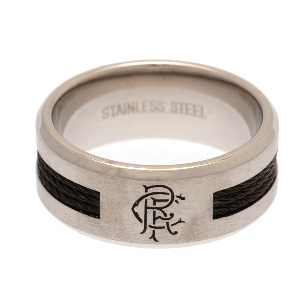 View Rangers FC Black Inlay Ring Medium information