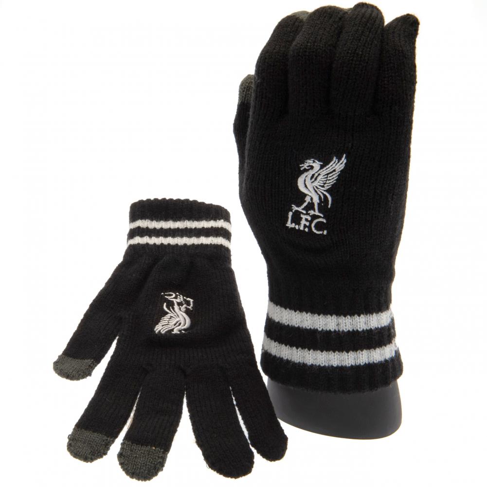 View Liverpool FC Touchscreen Knitted Gloves Youths BK information