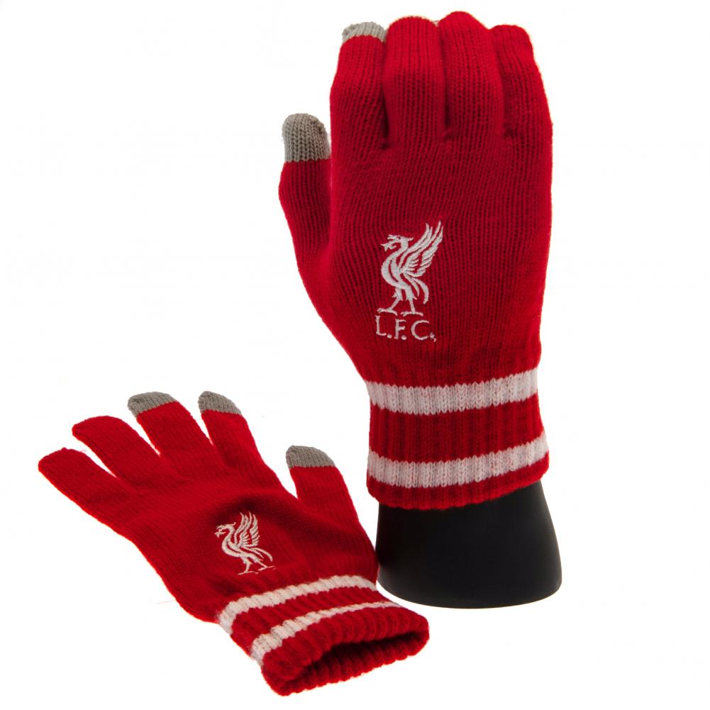 View Liverpool FC Touchscreen Knitted Gloves Youths RD information