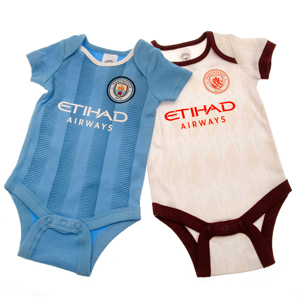 View Manchester City FC 2 Pack Bodysuit 03 mths ES information