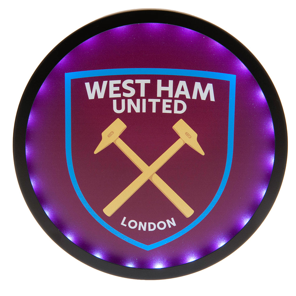 View West Ham United FC Metal LED Logo Sign information