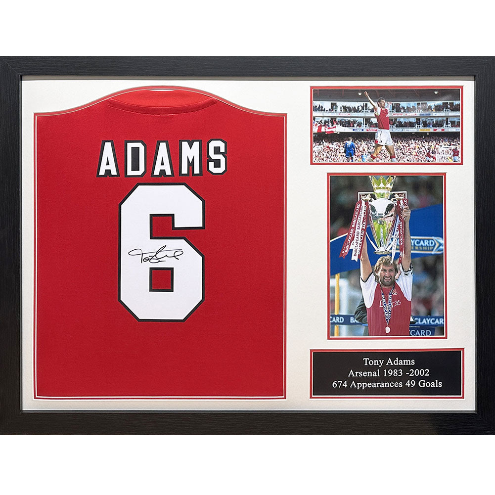 View Arsenal FC Adams Retro Signed Shirt Framed information