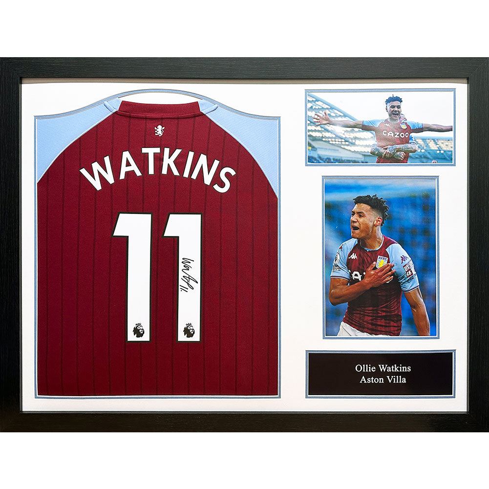 View Aston Villa FC Watkins Signed Shirt Framed information