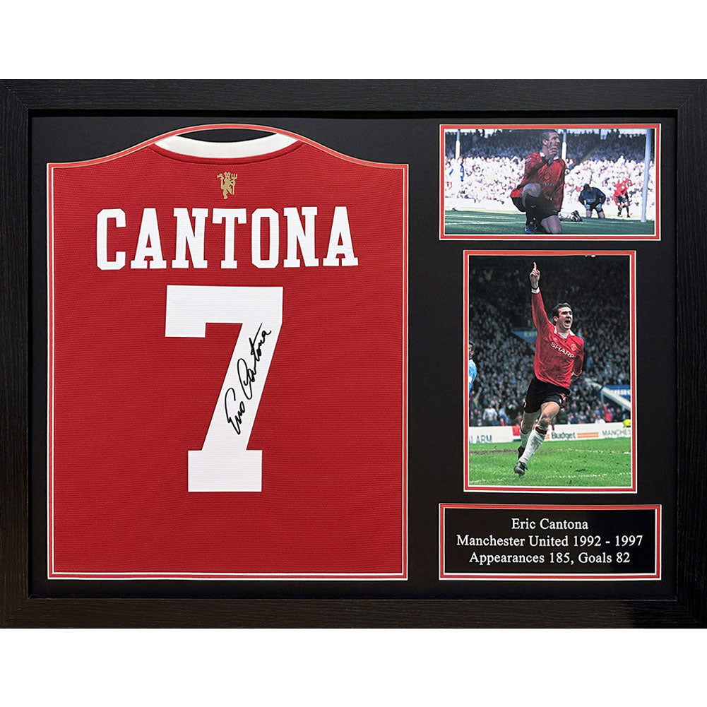 View Manchester United FC Cantona Signed Shirt Framed information