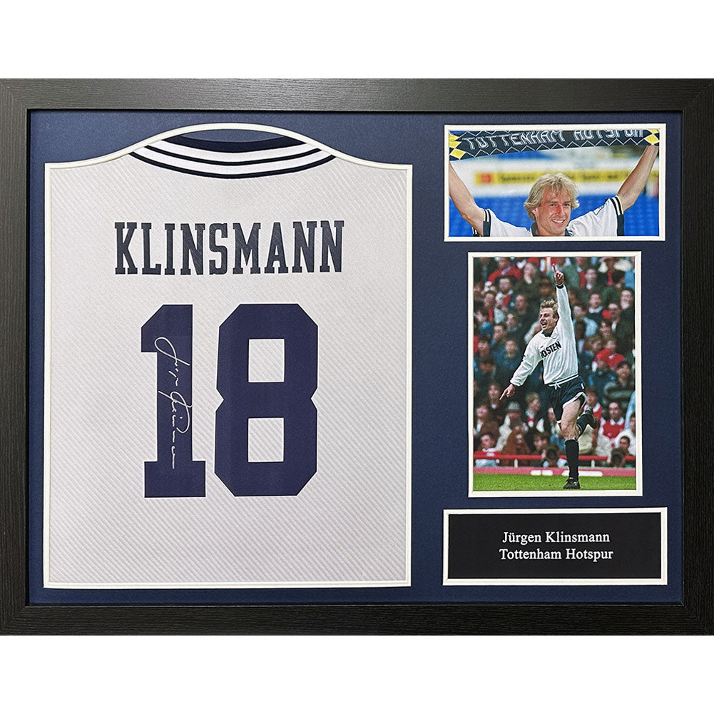 View Tottenham Hotspur FC 1994 Klinsmann Signed Shirt Framed information
