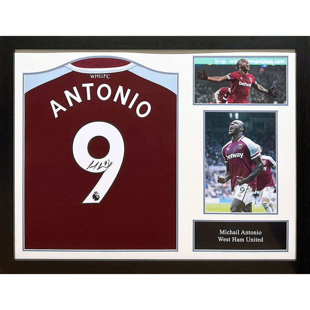 View West Ham United FC Antonio Signed Shirt Framed information