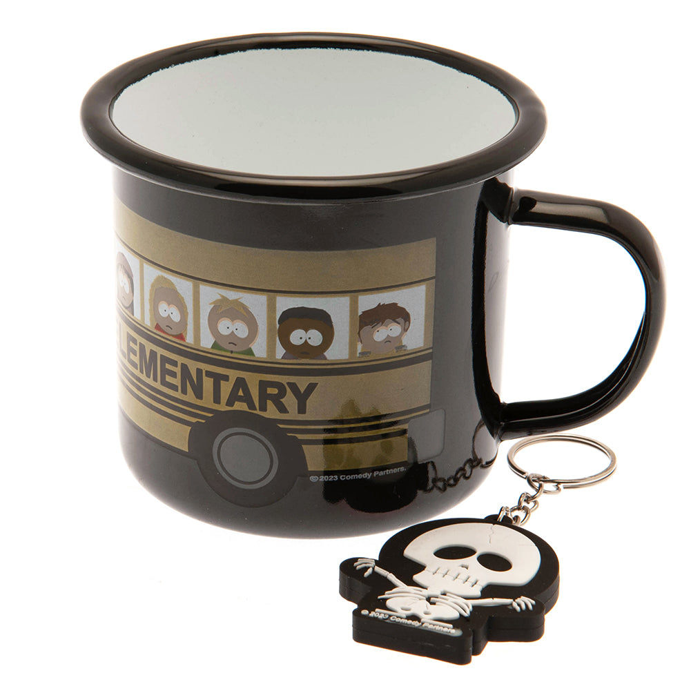 View South Park Enamel Mug Keyring Set information