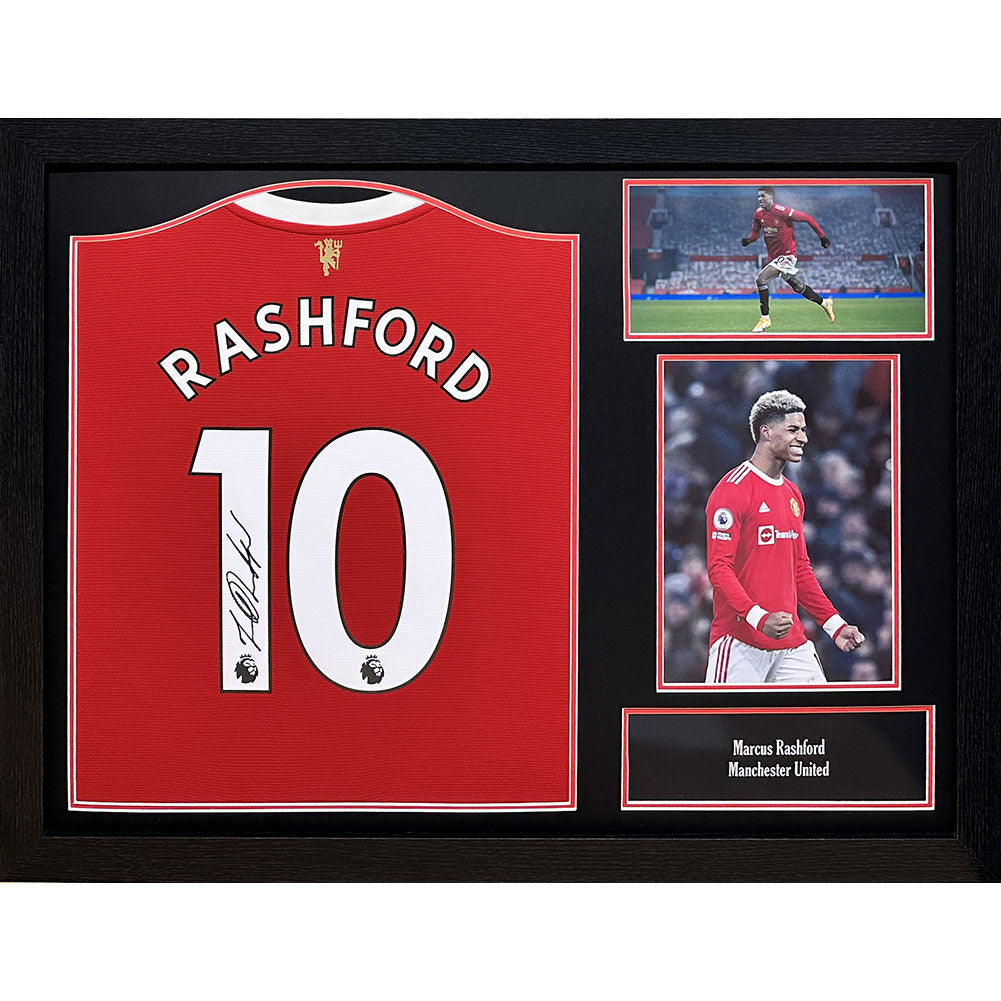 View Manchester United FC Rashford Signed Shirt Framed information