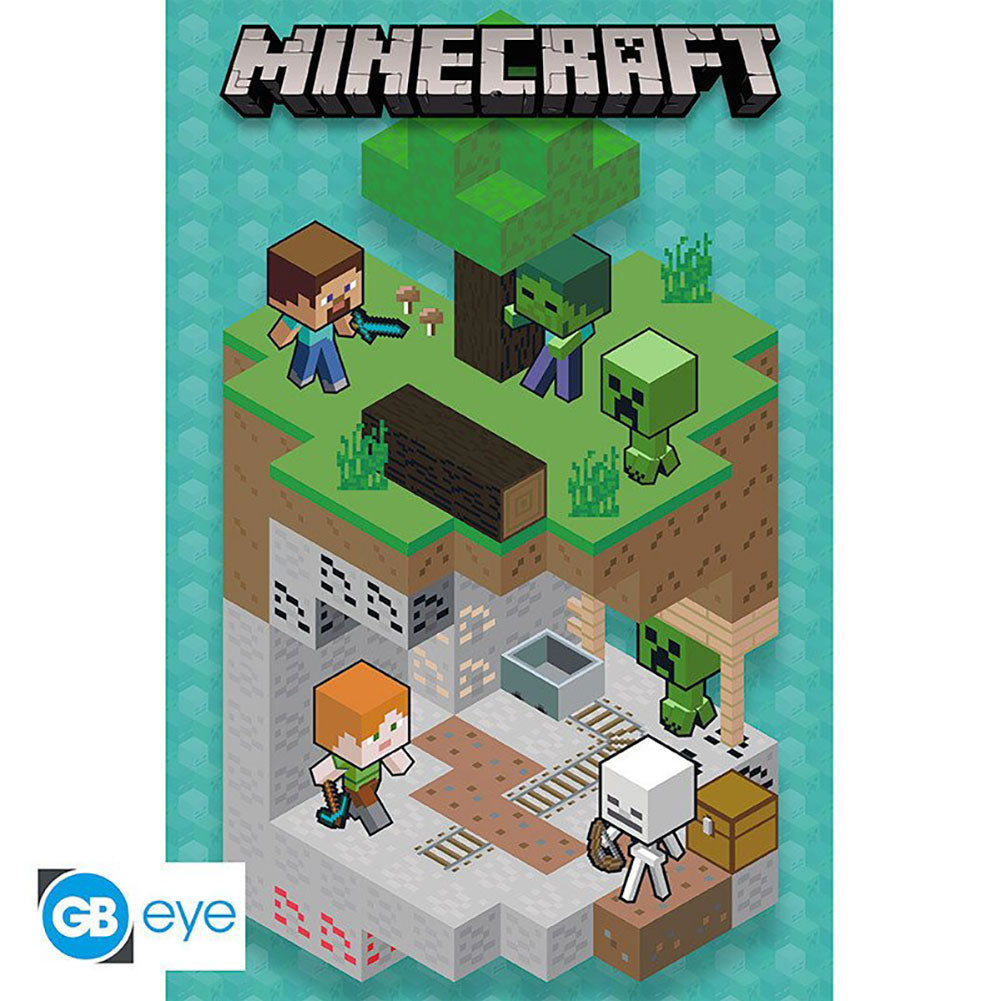 View Minecraft Poster Into The Mine 170 information