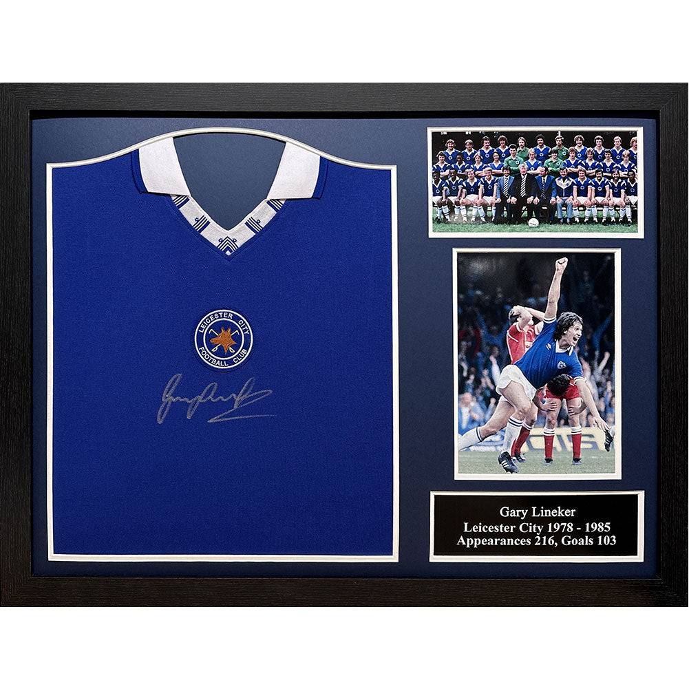 View Leicester City FC 1978 Lineker Signed Shirt Framed information