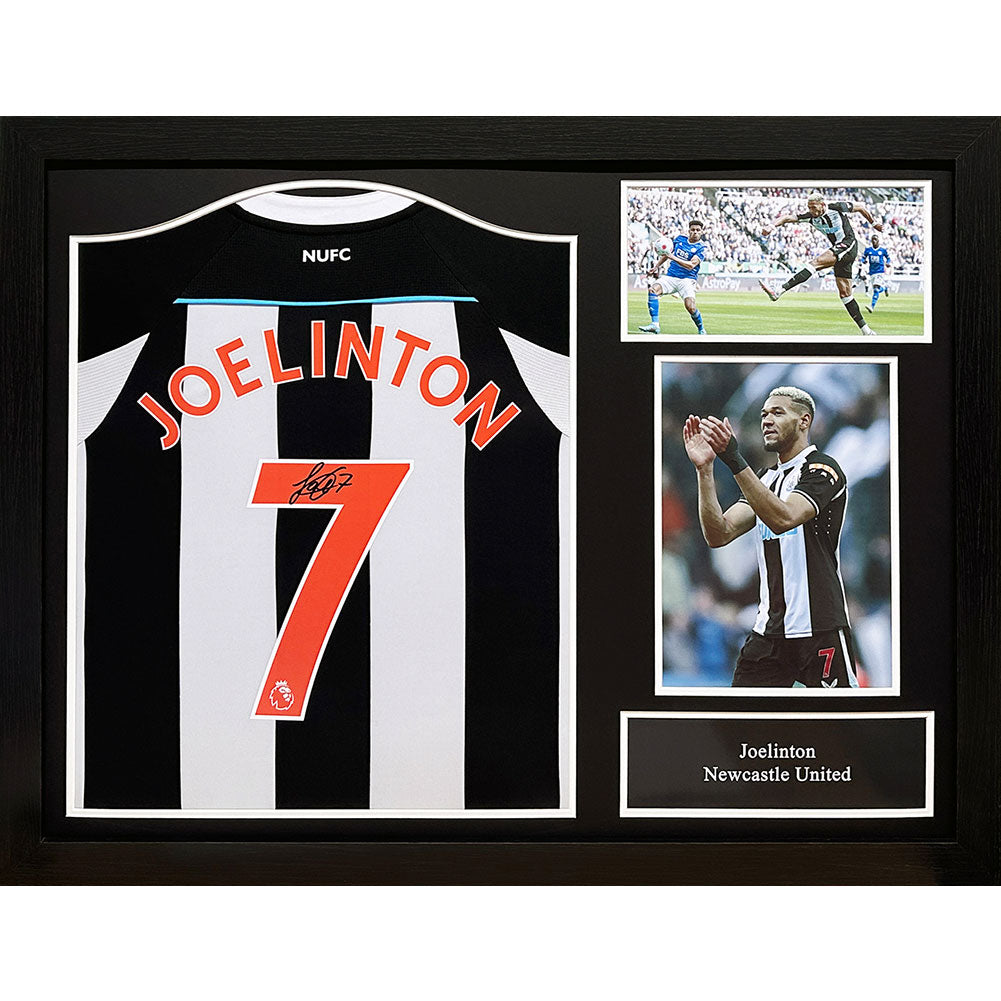 View Newcastle United FC Joelinton Signed Shirt Framed information