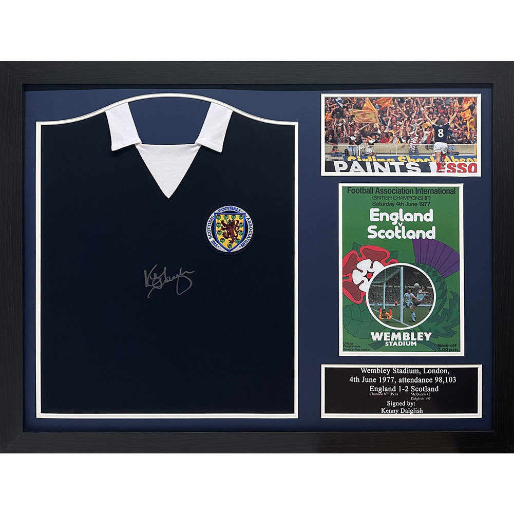 View Scottish FA 1978 Dalglish Signed Shirt Framed information