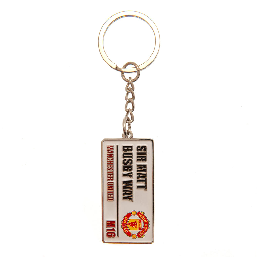 View Manchester United FC Embossed Street Sign Keyring information