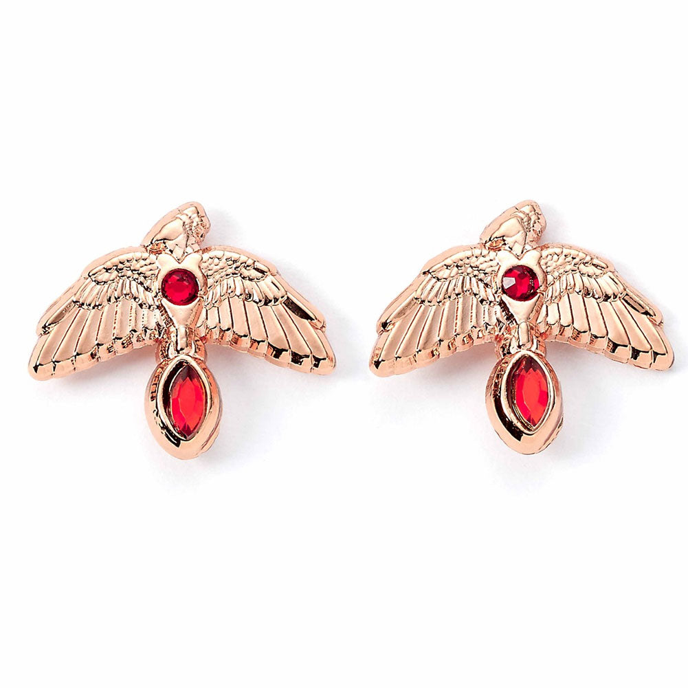 View Harry Potter Rose Gold Plated Earrings Fawkes information