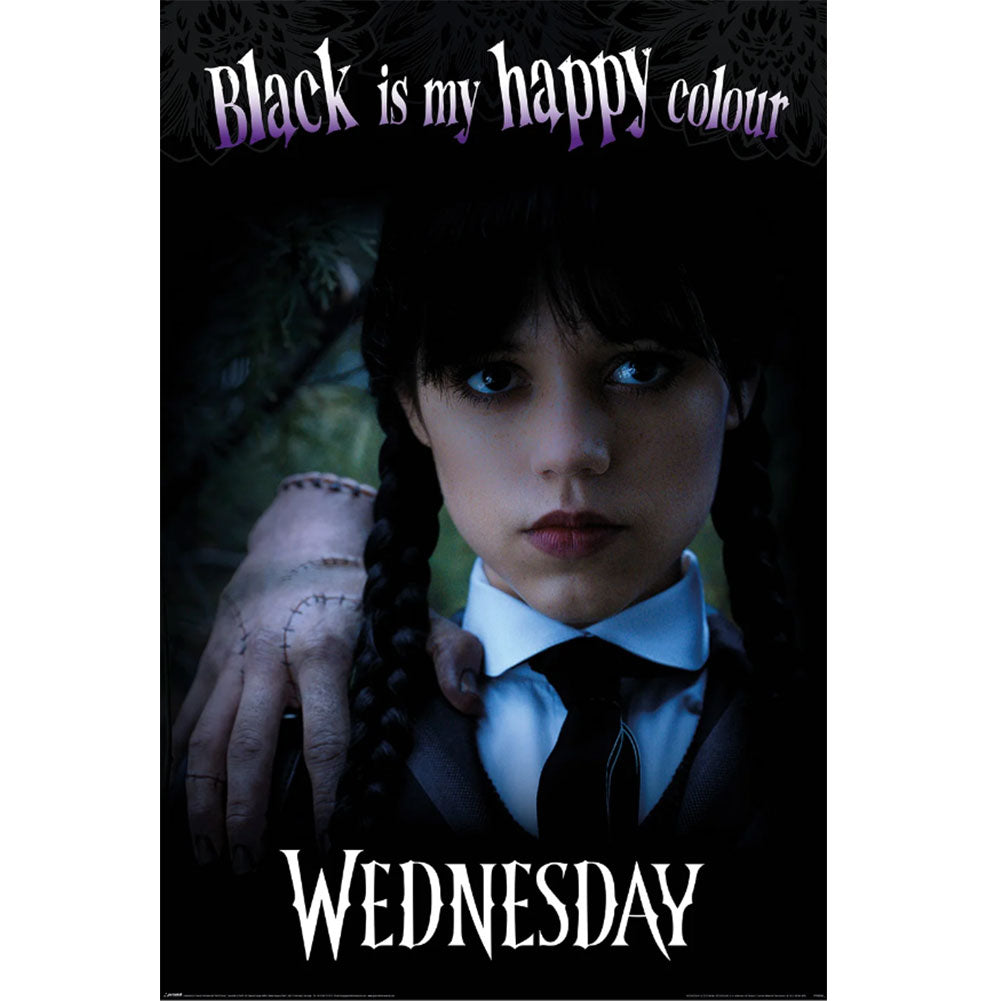 View Wednesday Poster Happy Colour 193 information
