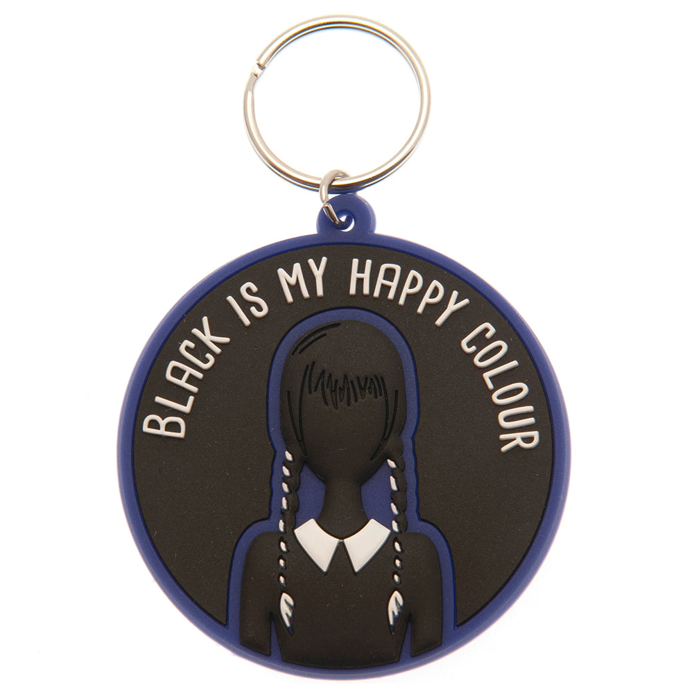 View Wednesday PVC Keyring Happy Colour information