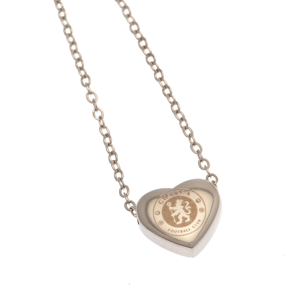 View Chelsea FC Stainless Steel Heart Necklace information