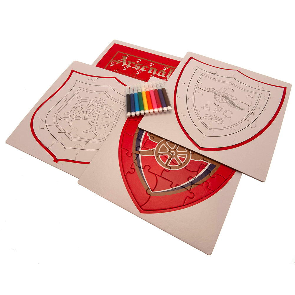 View Arsenal FC ColourIn Crest Puzzle information