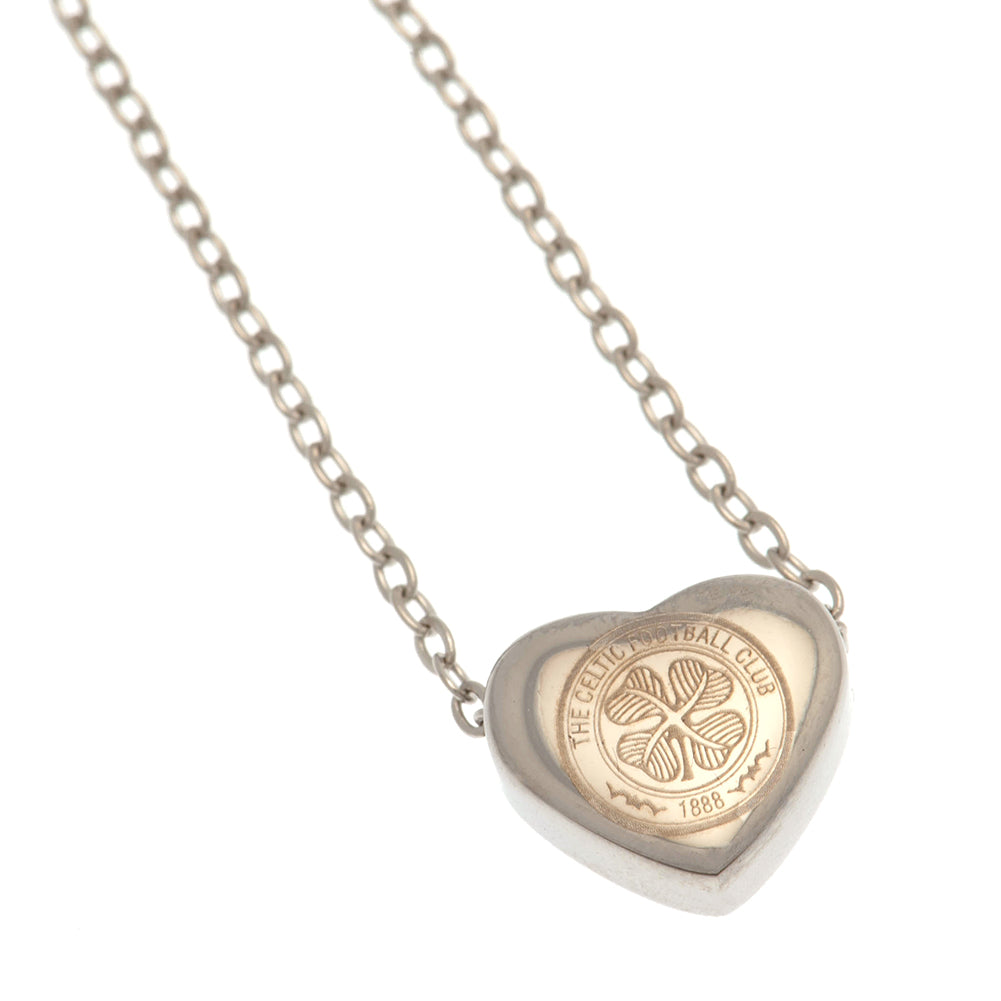 View Celtic FC Stainless Steel Heart Necklace information