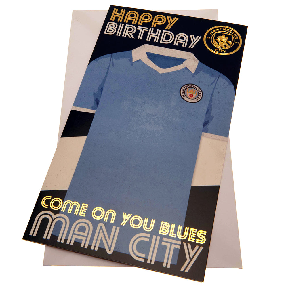 View Manchester City FC Birthday Card Retro information