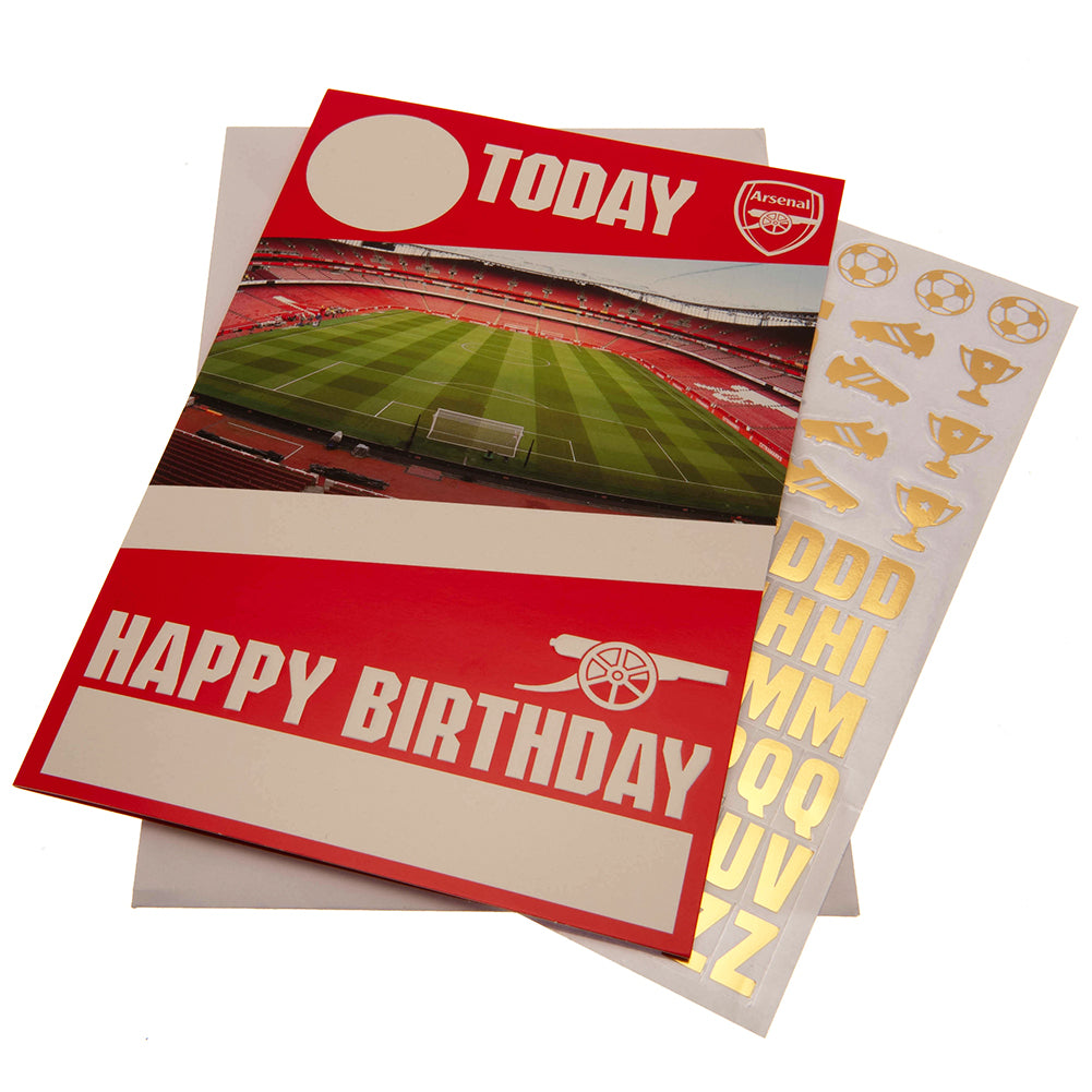 View Arsenal FC Birthday Card With Stickers information