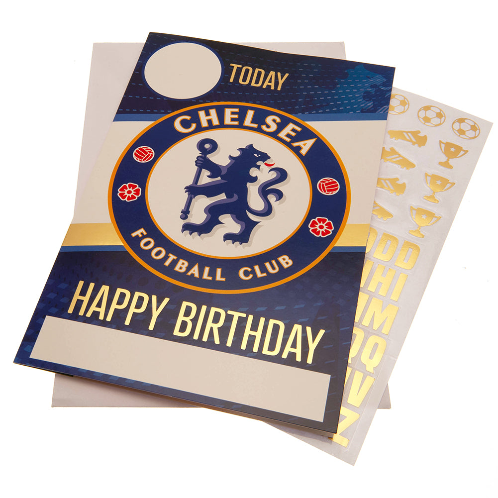 View Chelsea FC Birthday Card With Stickers information