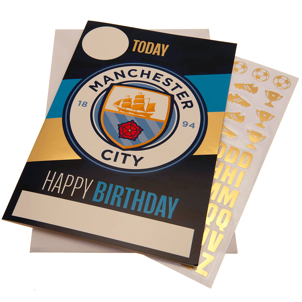 View Manchester City FC Birthday Card With Stickers information
