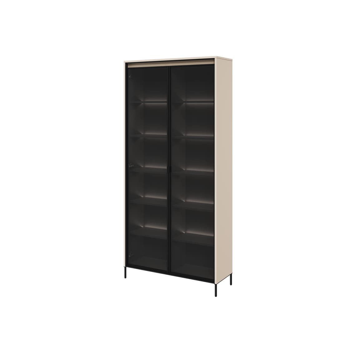 View Trend TR07 Tall Display Cabinet 92cm Beige 34cm information