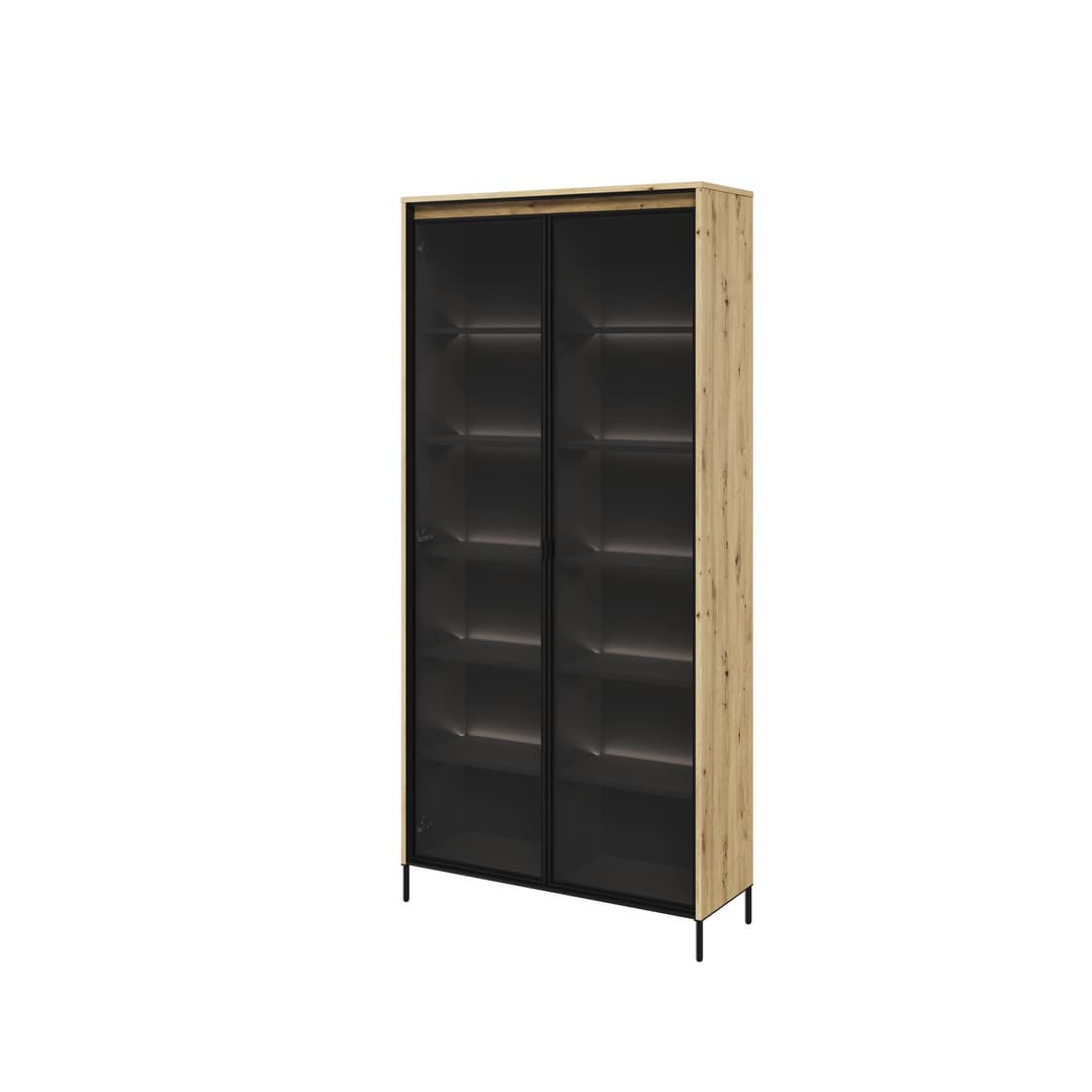 View Trend TR07 Tall Display Cabinet 92cm Oak Artisan 34cm information