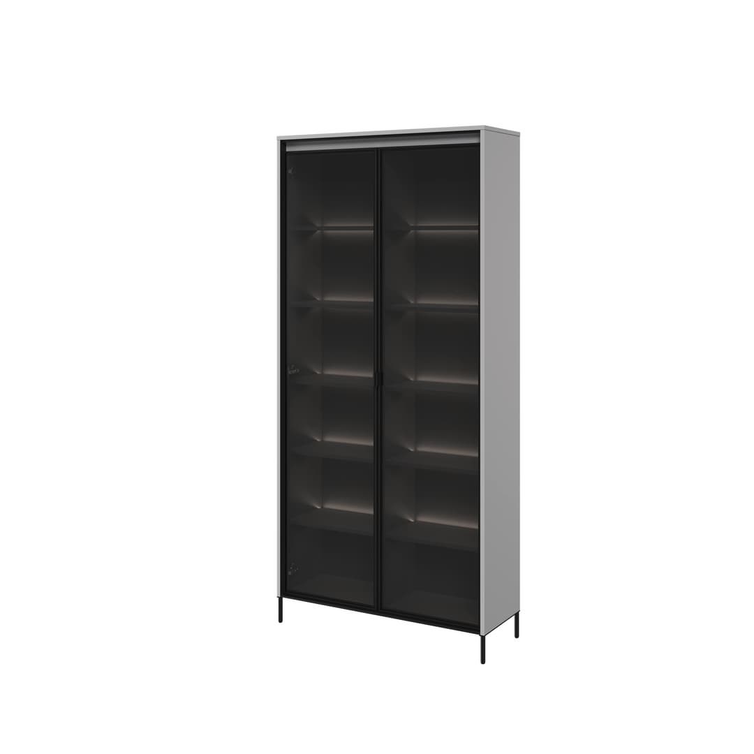 View Trend TR07 Tall Display Cabinet 92cm Grey Matt 34cm information