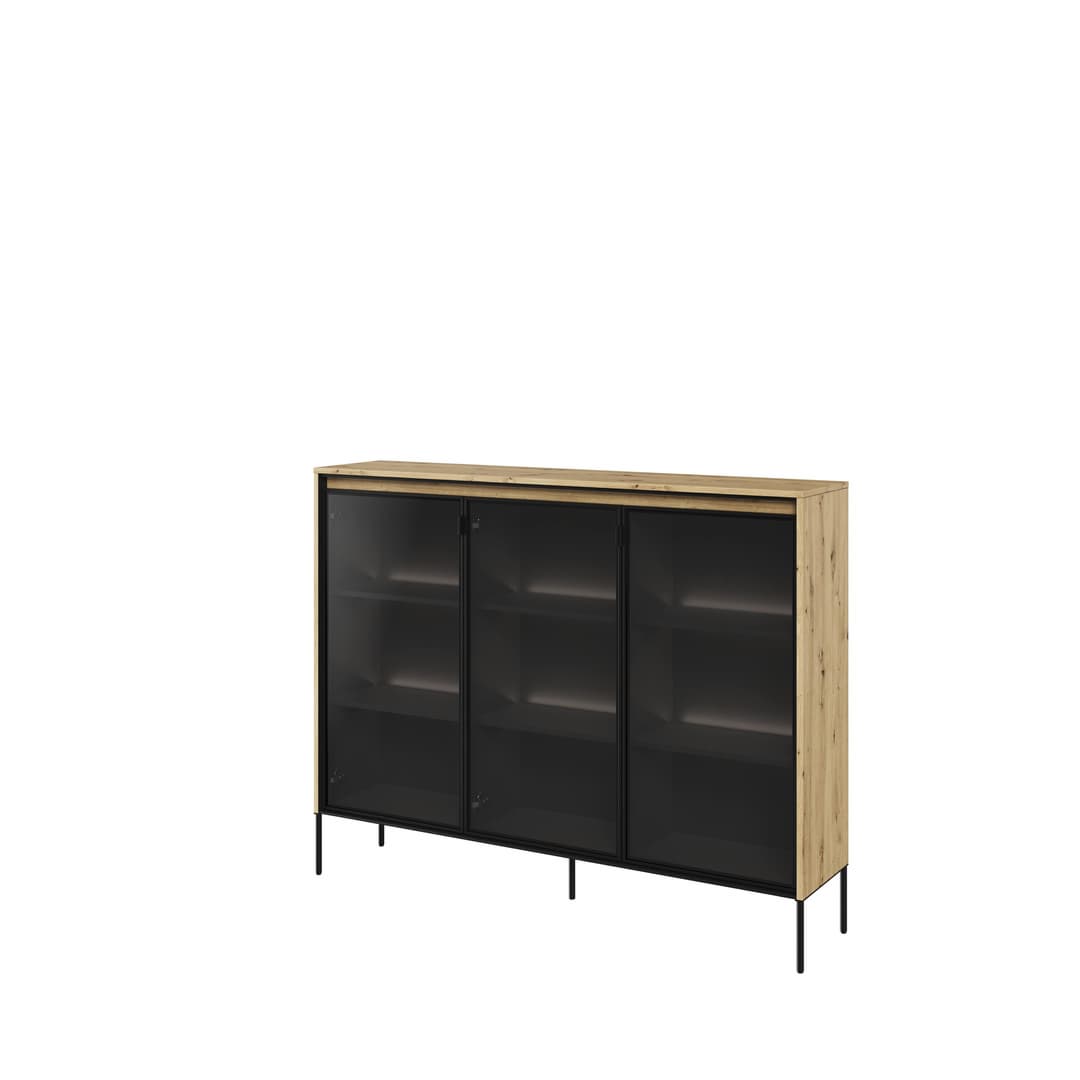 View Trend TR08 Display Cabinet 150cm Oak Artisan 150cm information