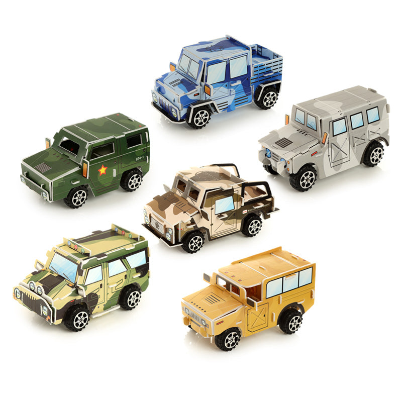View Fun Kids Pull Back Camouflage Car Puzzle Toy information