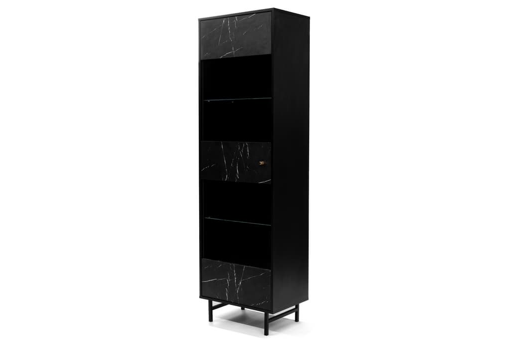 View Veroli 04 Tall Display Cabinet 60cm Black 60cm information