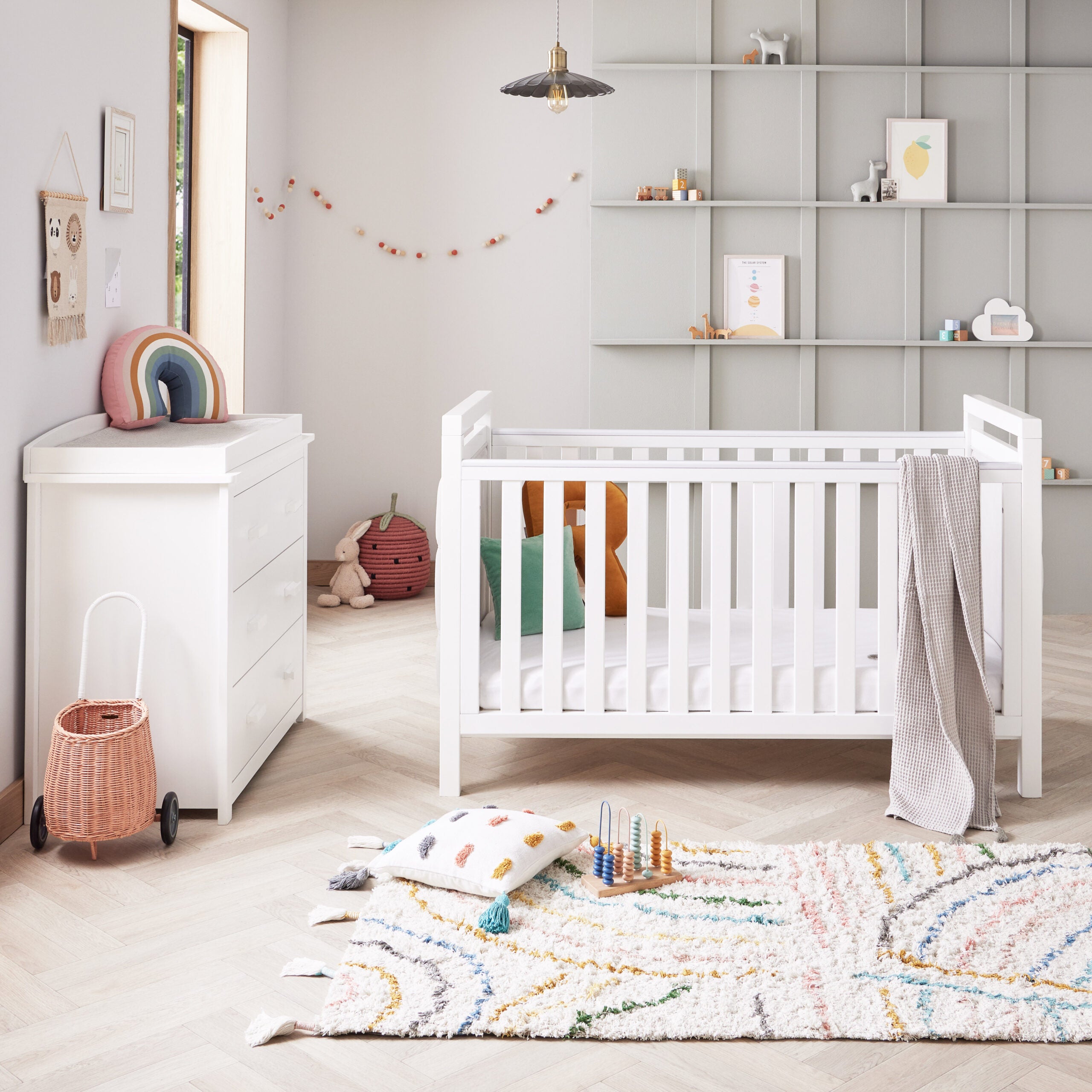 View Babymore Velvet Deluxe 2 Piece Nursery Room Set information