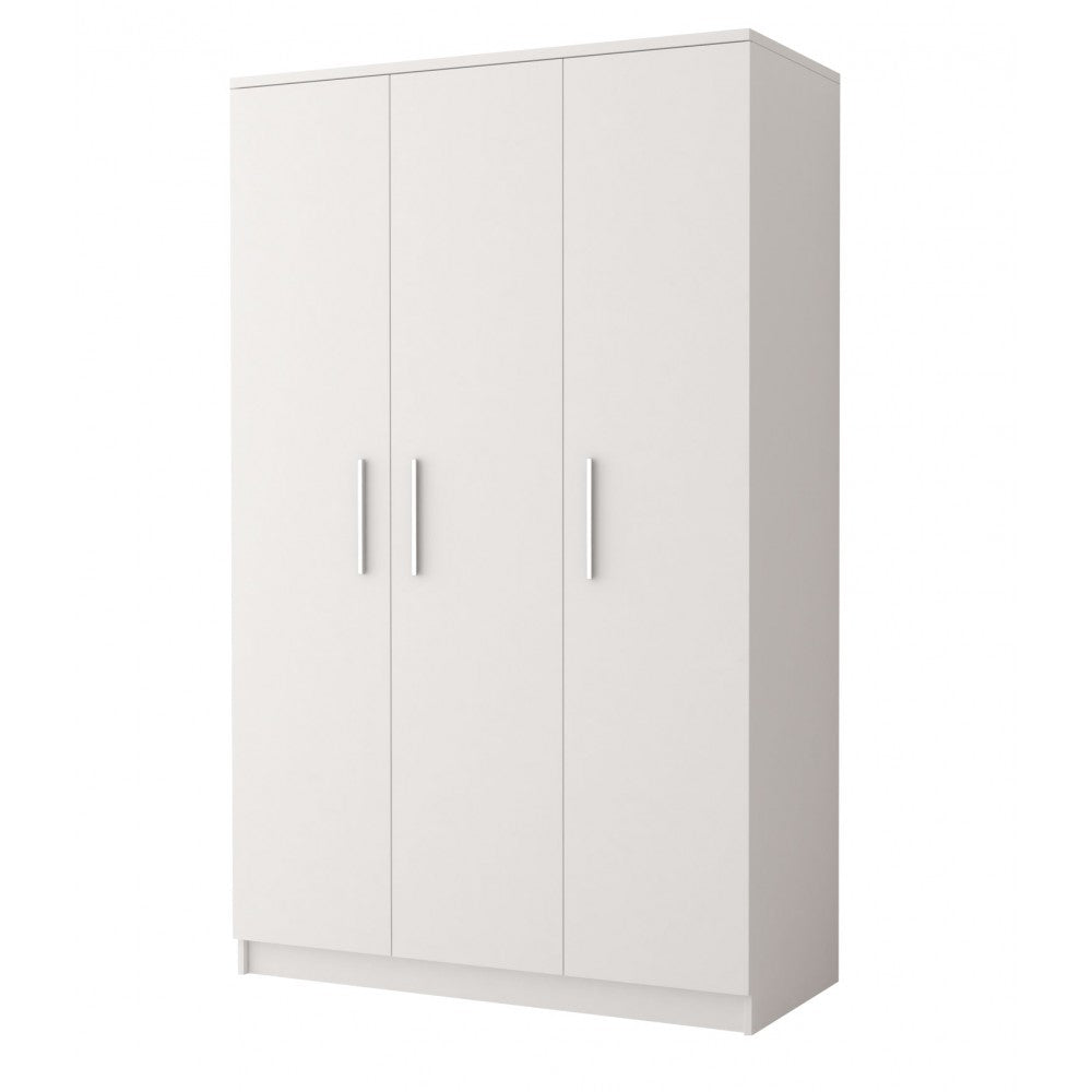 View Omega OM19 Hinged Wardrobe 120cm White Matt White Matt 120cm information