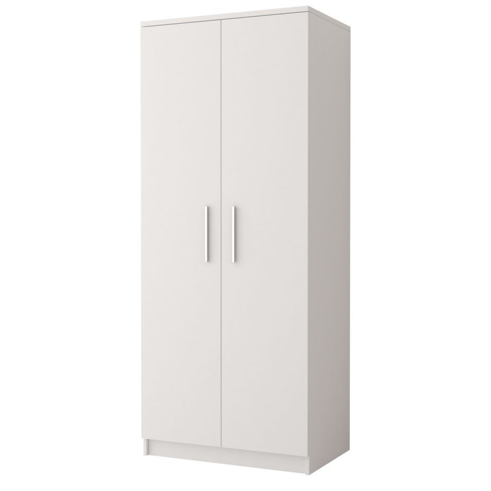 View Omega OM06 Hinged Wardrobe 80cm White Matt White Matt 80cm information