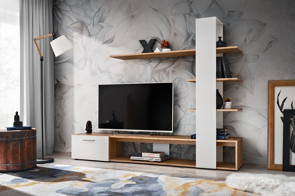 View Eco Entertainment Unit White 190cm information