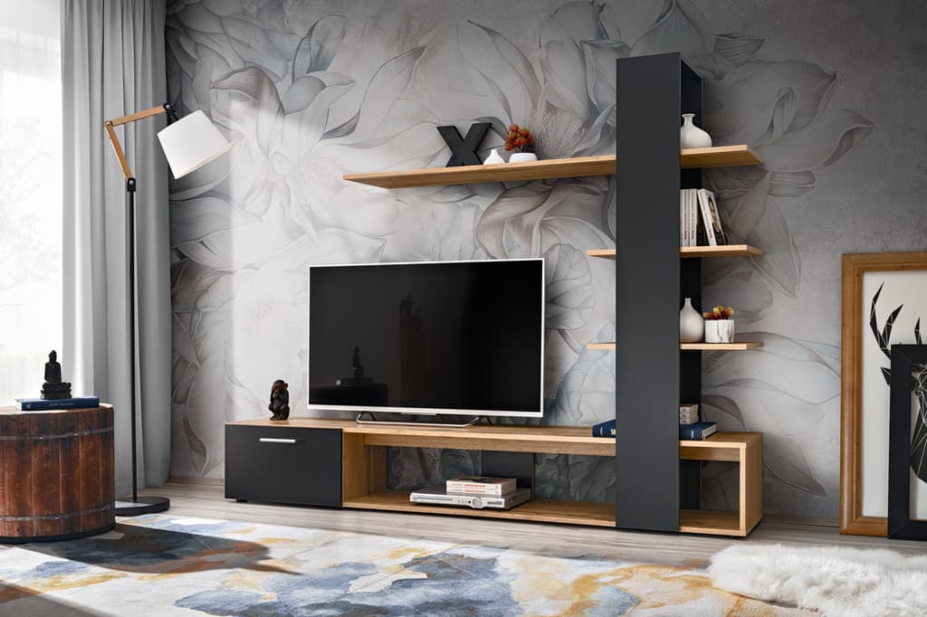 View Eco Entertainment Unit Black 190cm information