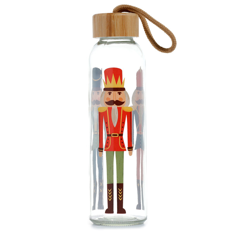 View Reusable Glass Water Bottle Christmas Nutcracker information