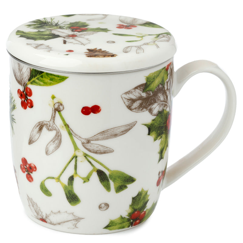 View Porcelain Mug Infuser Set Winter Botanicals information