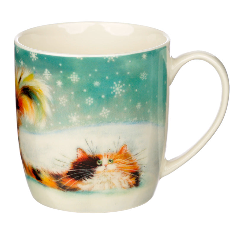 View Christmas Porcelain Mug Kim Haskins Ginger Cat information