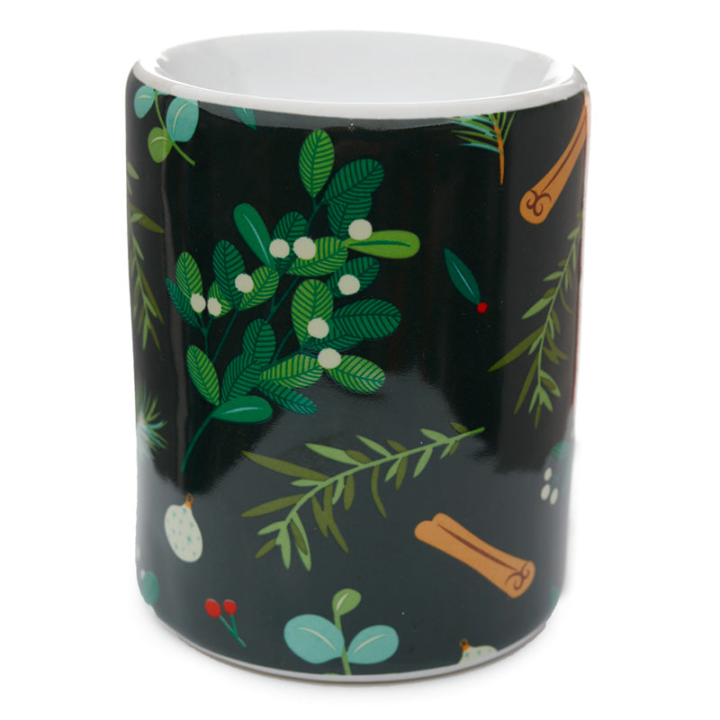 View Printed Ceramic Oil Burner Christmas Mistletoe Pine information