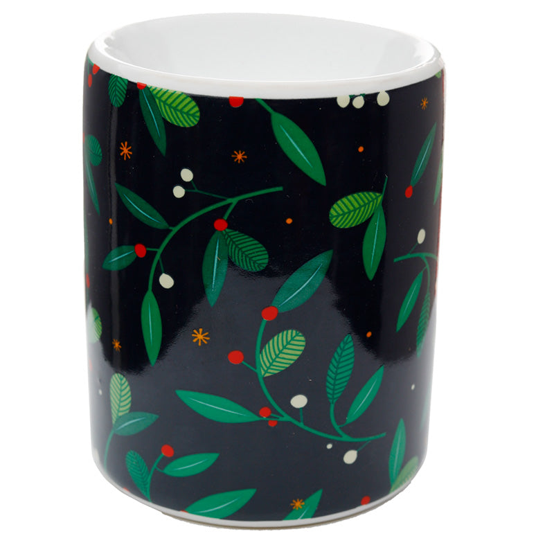 View Printed Ceramic Oil Burner Christmas Mistletoe Winter Berries information