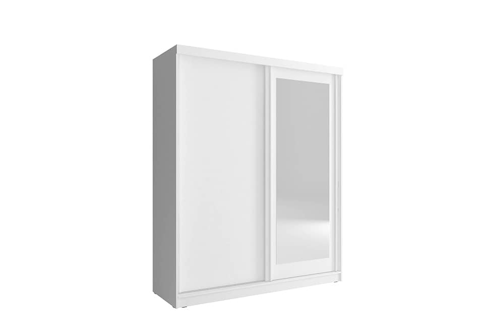 View Alaska Sliding Door Wardrobe 200cm White Matt 200cm information