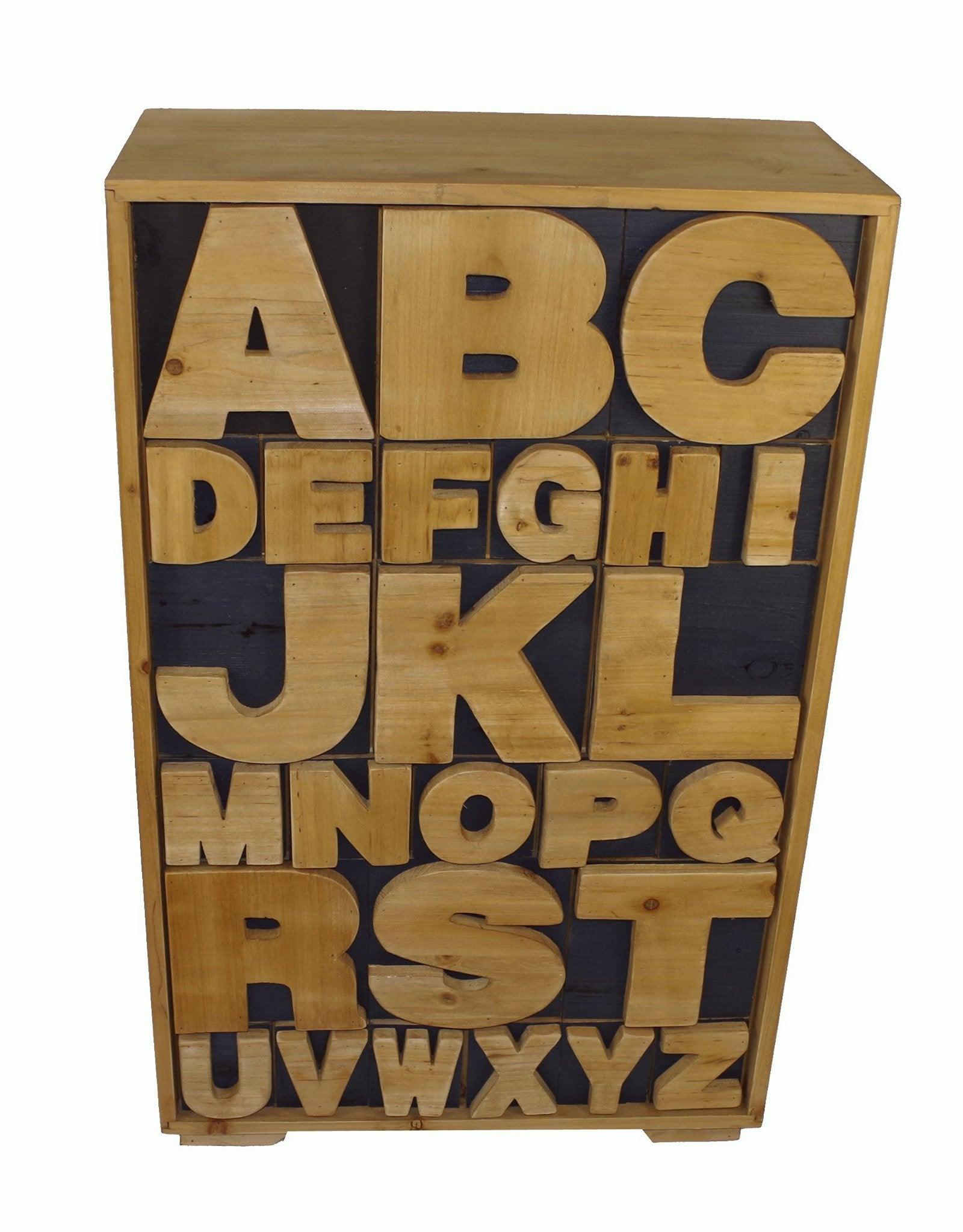 View Alphabet Cabinet 54 x 26 x 89cm information