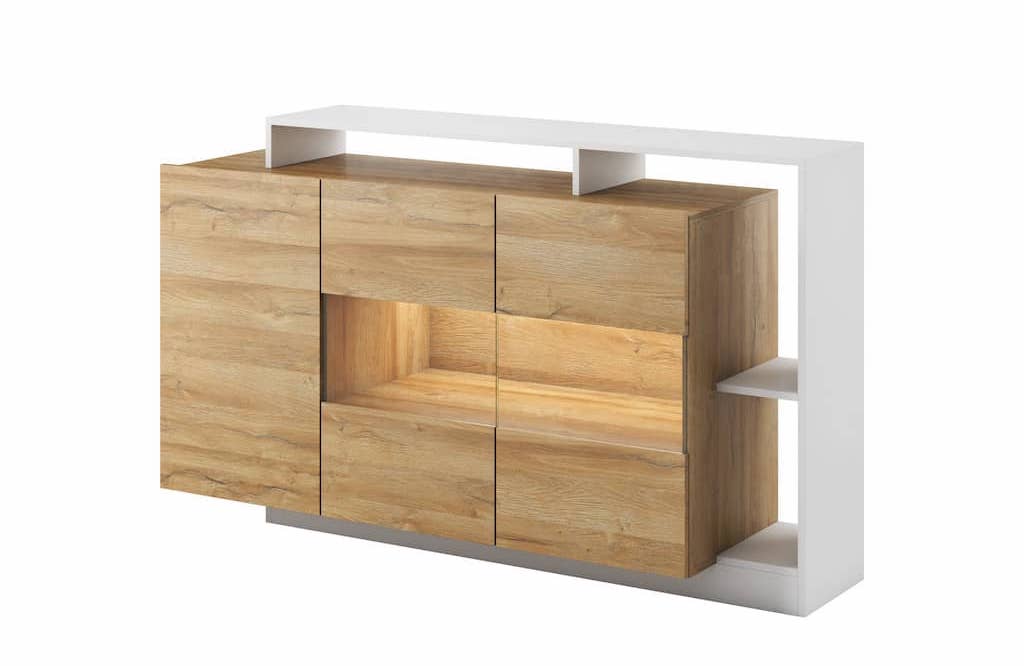 View Alva Display Sideboard Cabinet 155cm Oak Grandson 155cm information