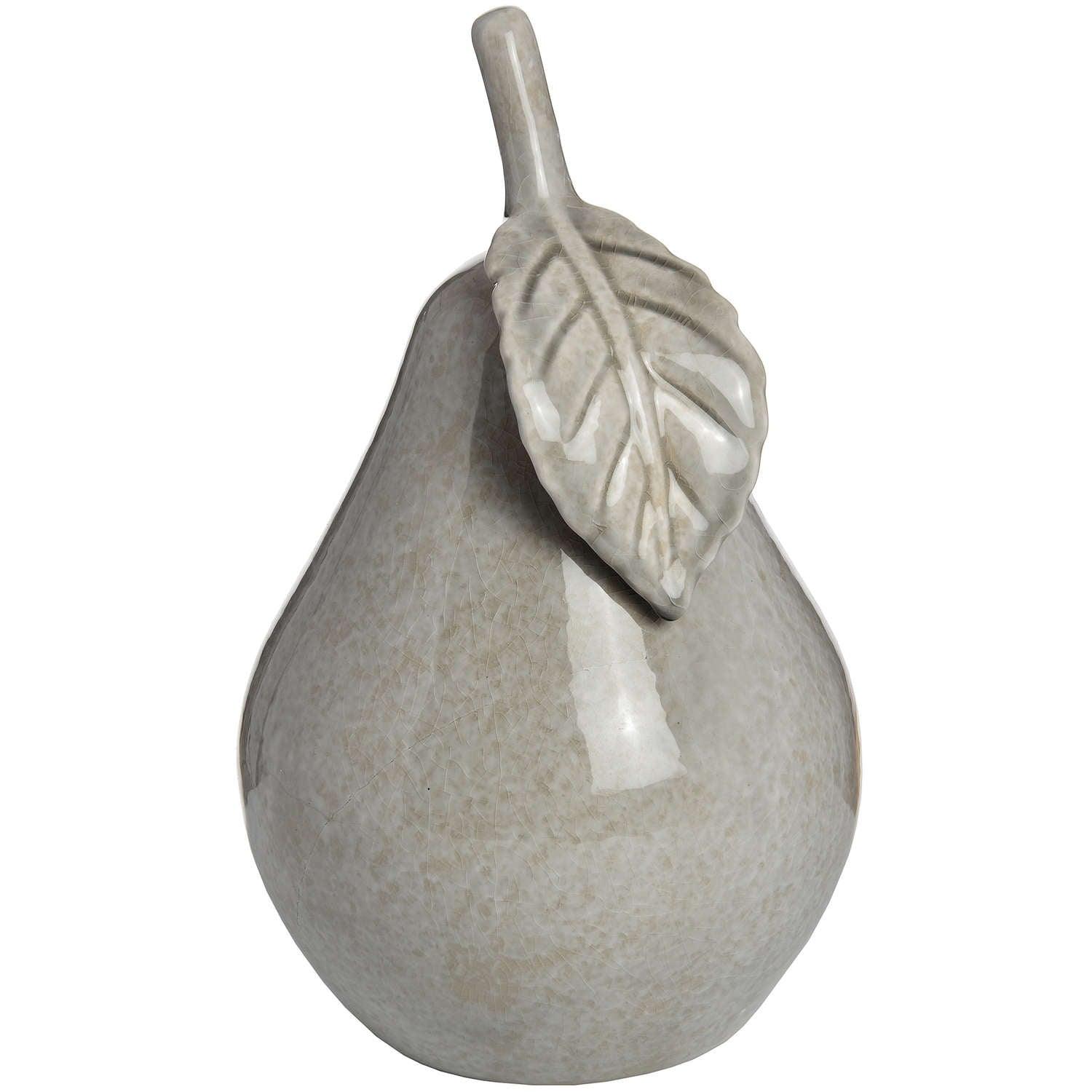 View Antique Grey Large Ceramic Pear information