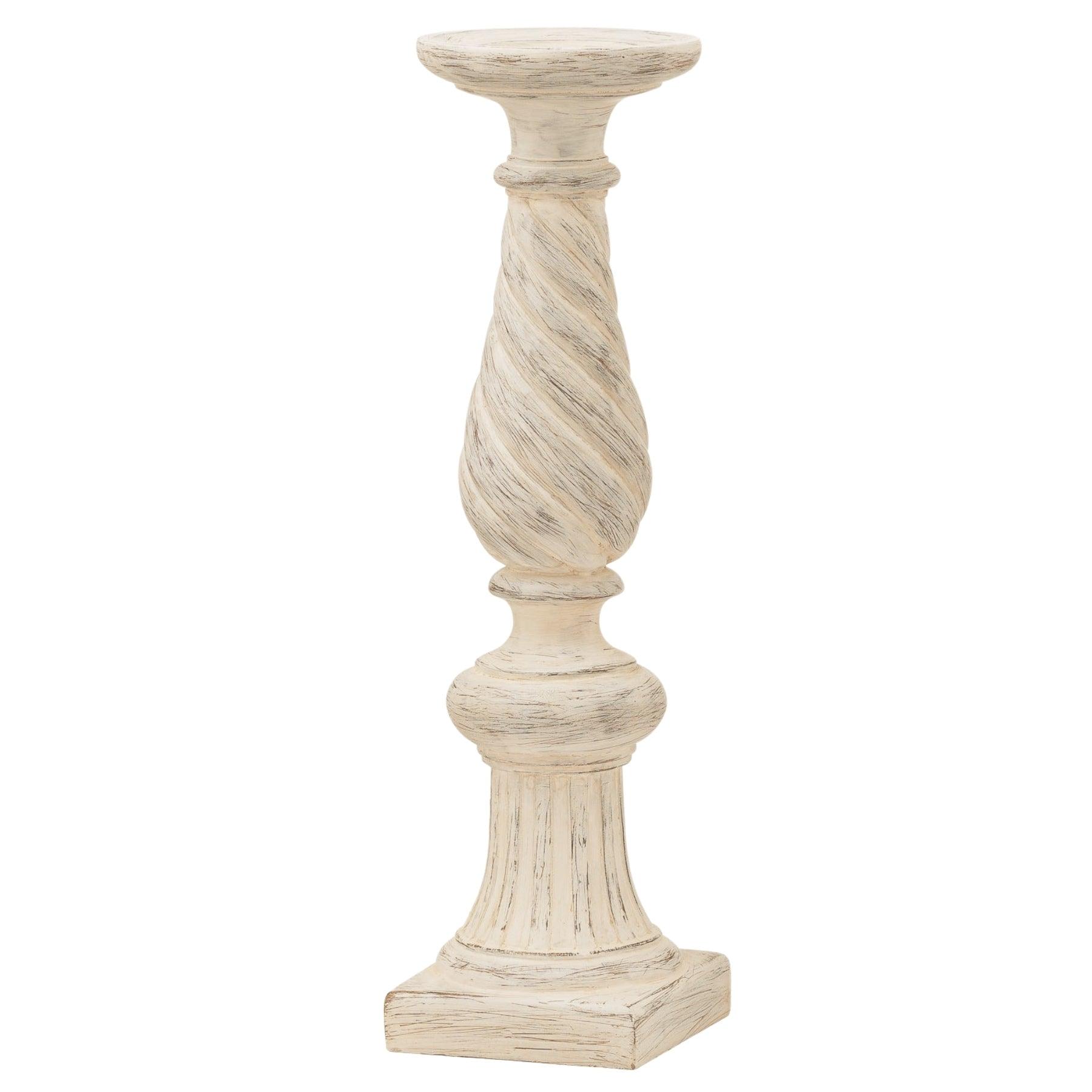 View Antique Ivory Large Twisted Candle Column information
