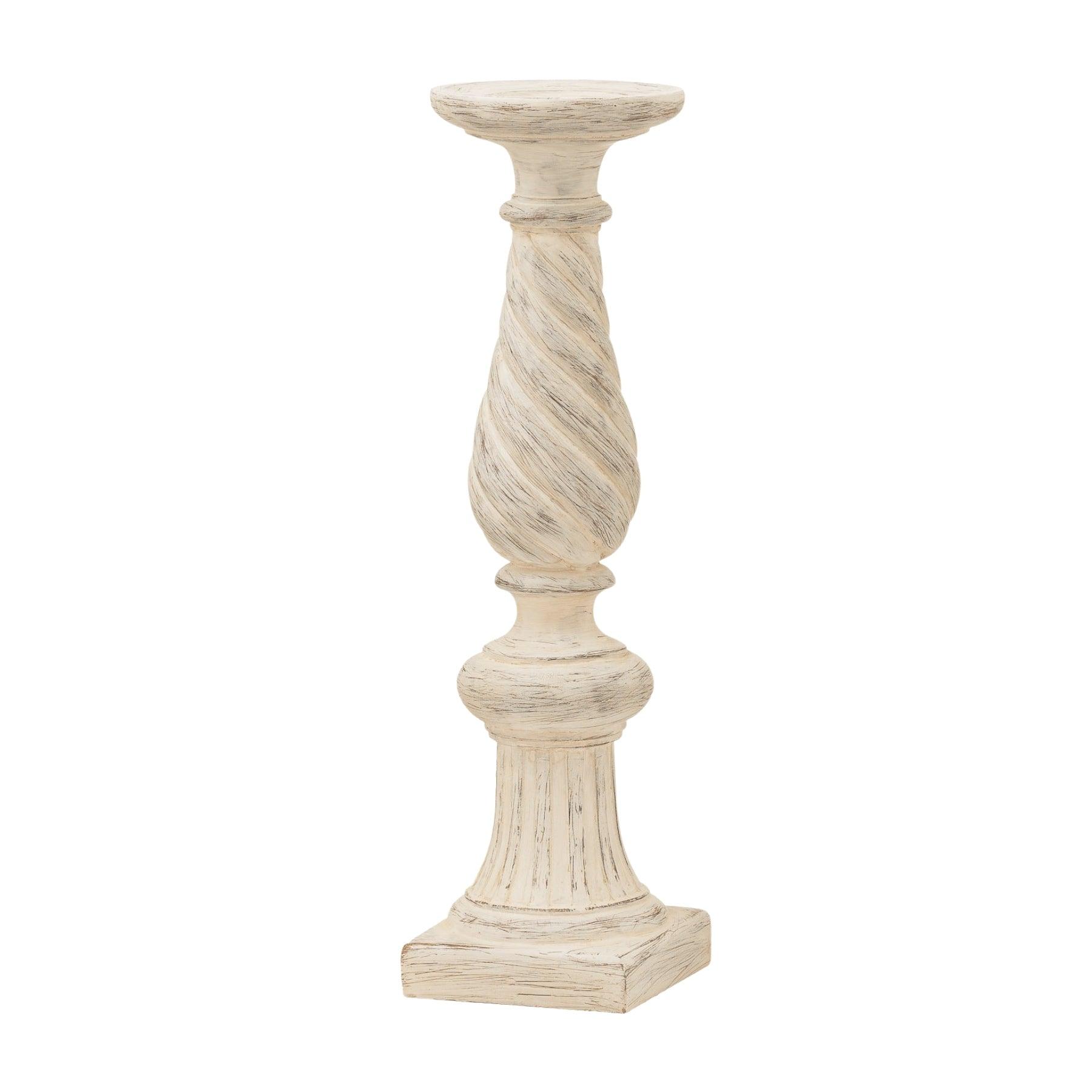 View Antique Ivory Twisted Candle Column information