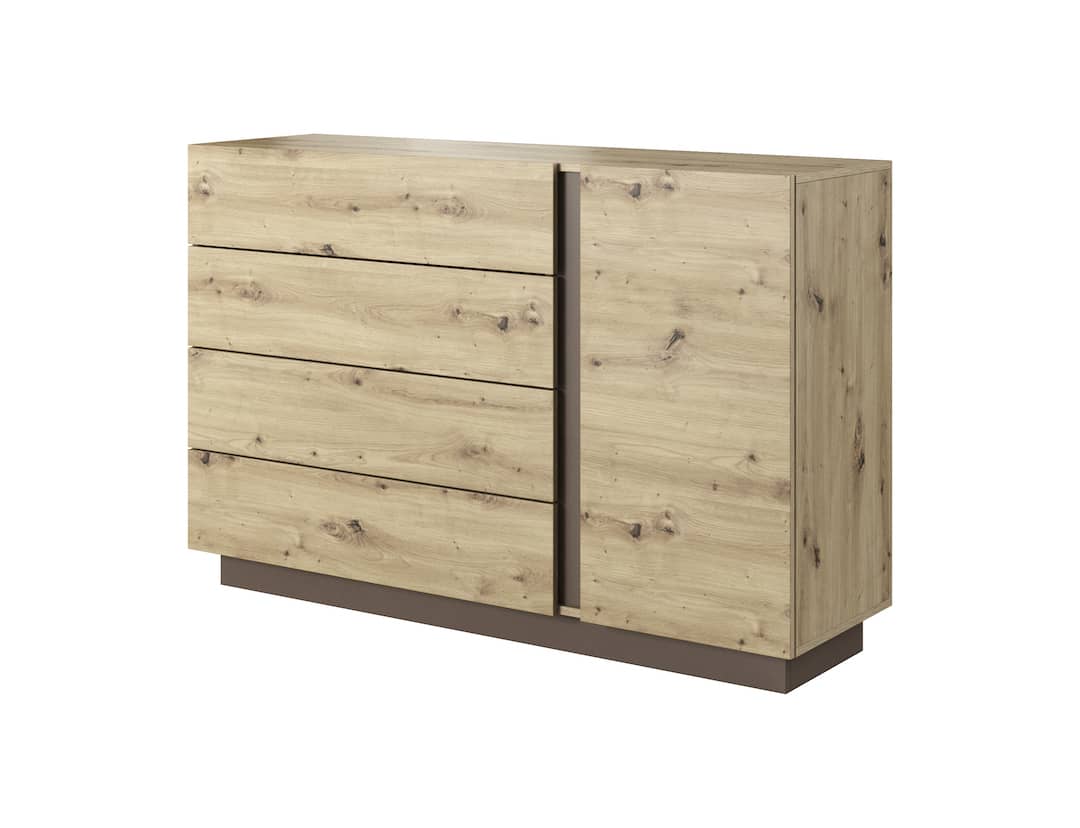 View Arco Chest Of Drawers Oak Artisan 139cm information